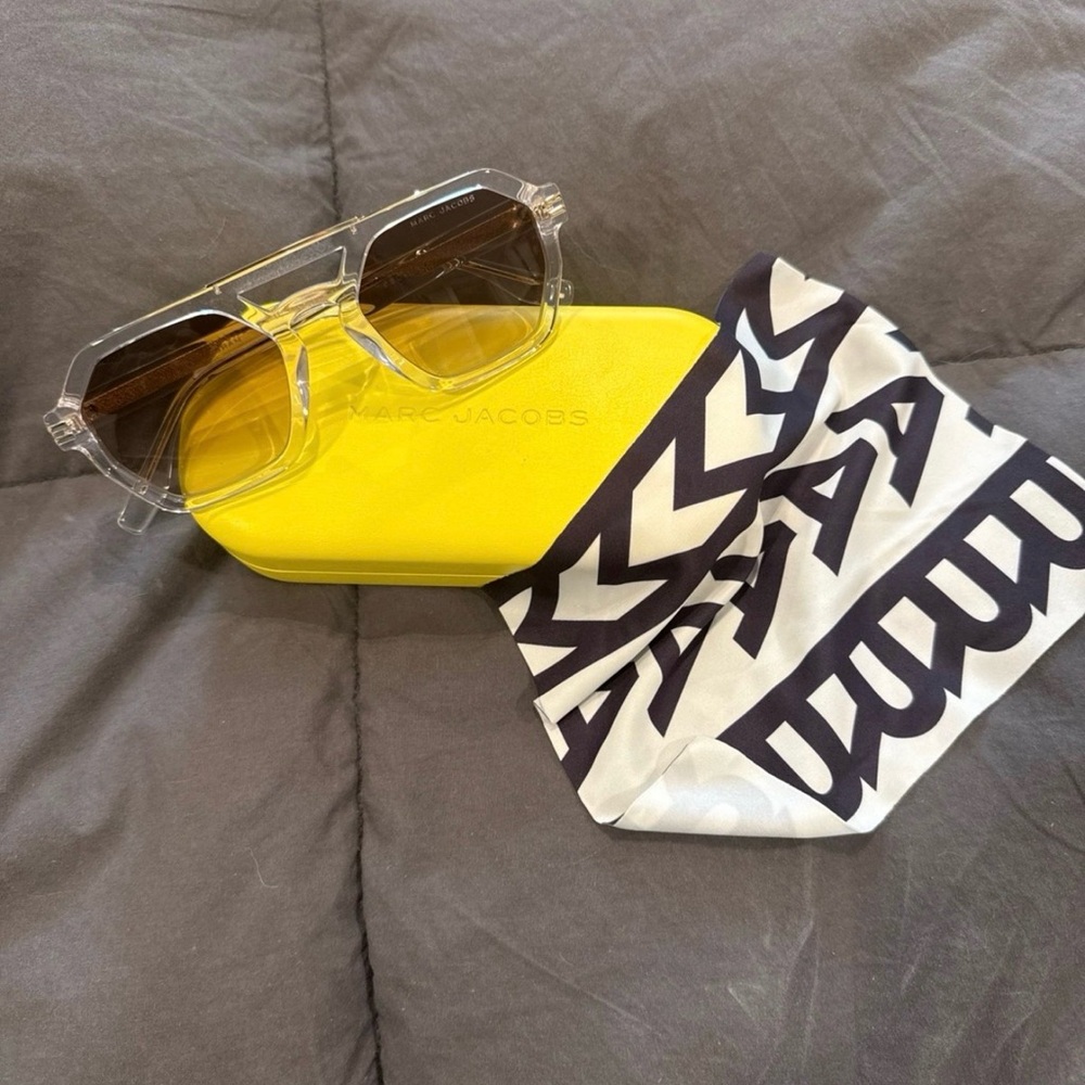 Marc Jacobs Transparent Sunglasses with Amber Lenses